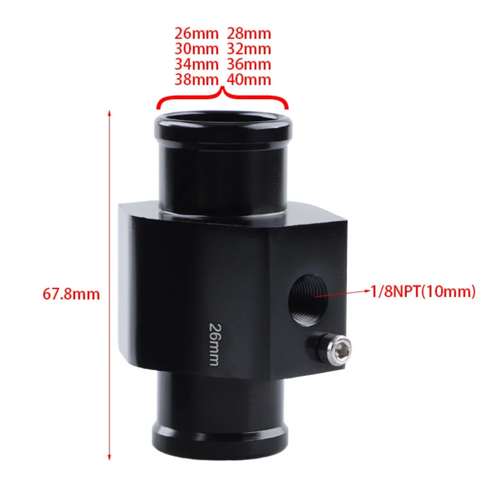 Water Temp Temperature Joint Pipe Sensor Gauge Radiator Hose Adapter Size 16/18/20/22/24/26/28/30/32/34/36/38/40mm