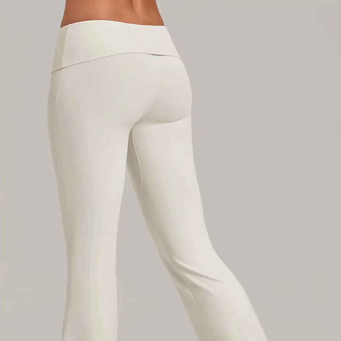 Casual Wide Leg Sweatpants for Women Fold Over Flare Quick-Dry Shapewear Yoga Pants Wide-Leg High-Waisted Bodycon Flare Leggings