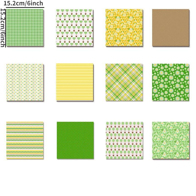 Scrapbook Paper Pad 6x6, Assorted Pattern Decoupage Cardstock Paper, Single-Sided Vintage Scrapbooking DIY Decorative Cardmaking