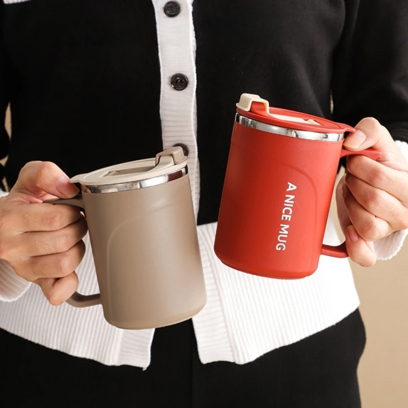 304 Edelstahl Doppelwandige Kaffeetasse mit Abnehmbarem Teesieb, Mit Wärme- und Kälteerhaltungsfunktion Latte-Becher