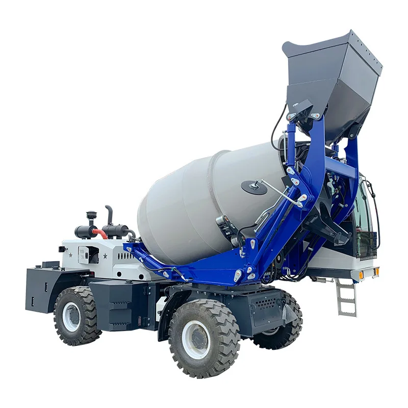 

3 square construction site mobile 5 square automatic cement self-mixing soil mixer truck