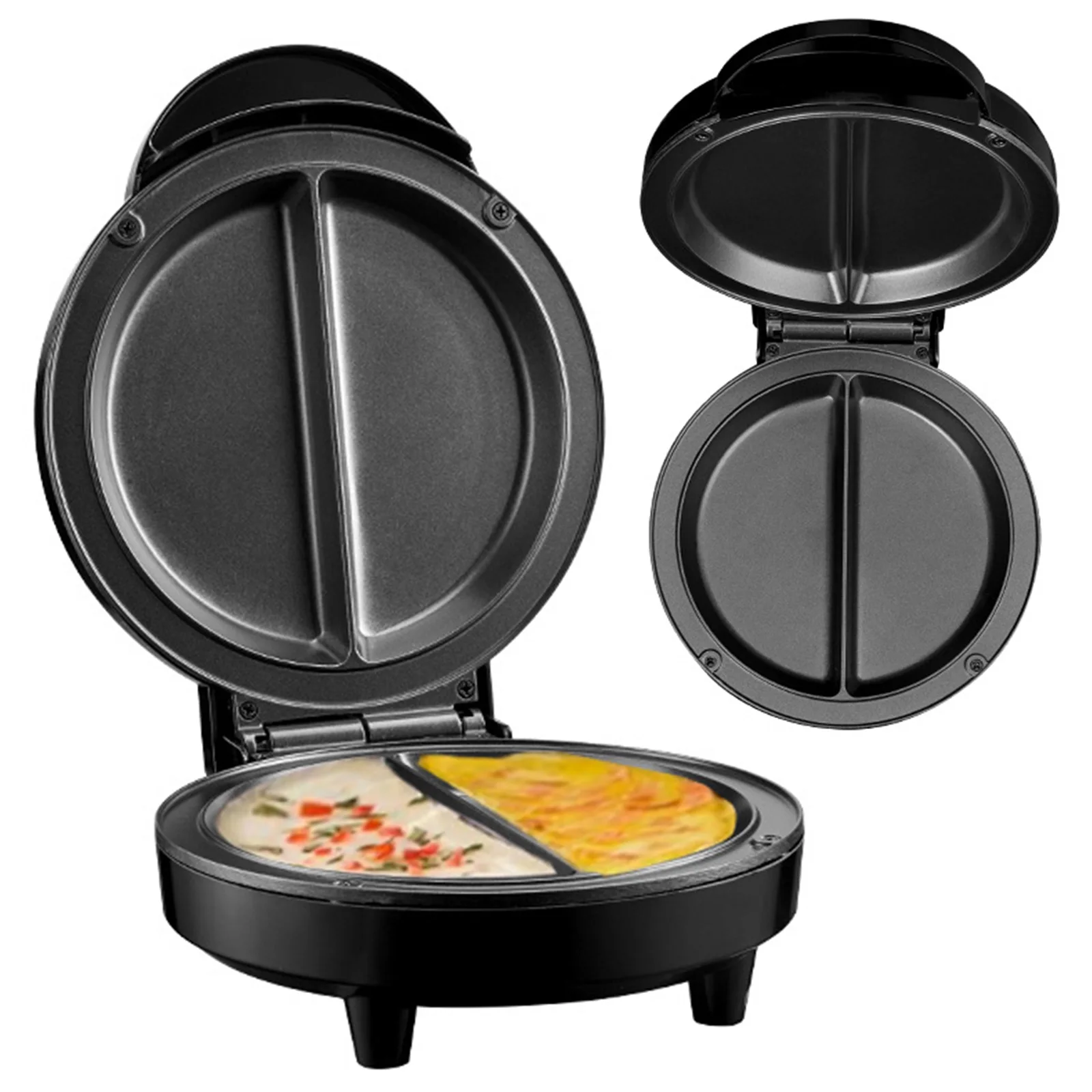 Dual Section Nonstick Electric Omelet Maker