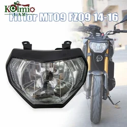 Fit For 2014 - 2016 Yamaha MT09 FZ-09 MT-09 Motorcycle Headlight Assembly Headlamp MT 09 FZ09 2015 Head Light Accessories