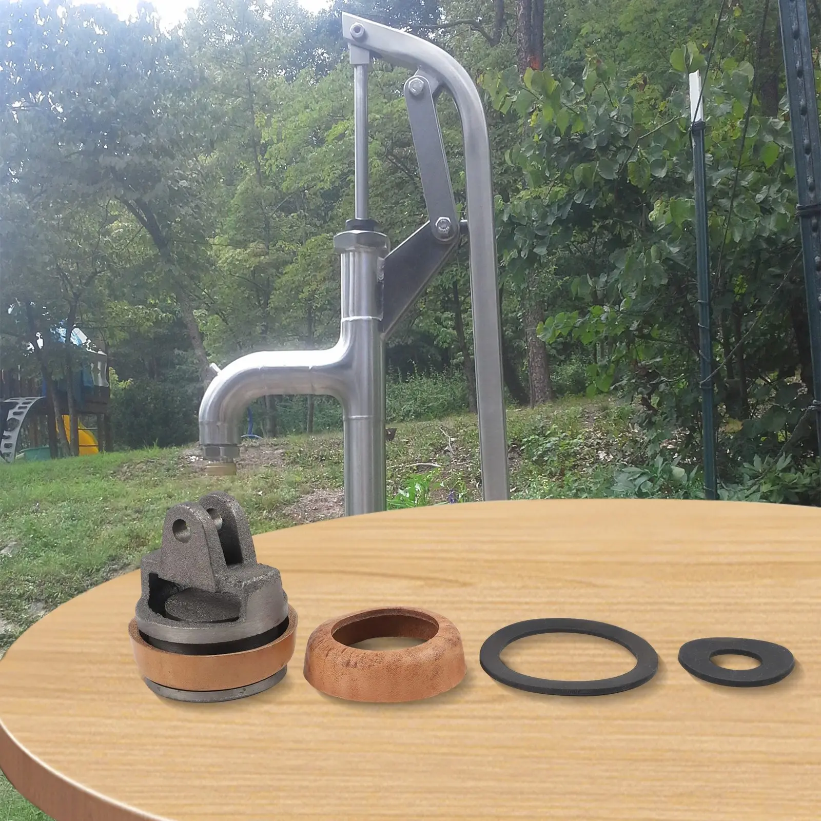 Garden Pump Replacement Parts Accessory Handle Pump Parts Complete Seal Set Cast Iron Material Cowhide Leather Seal