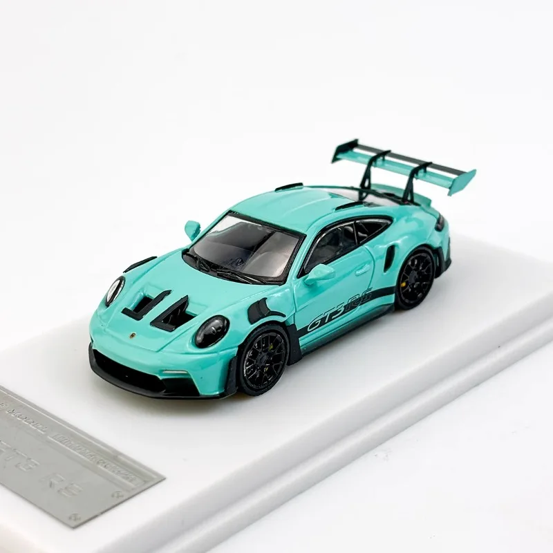 LMLF Skala 1/64 Porsche 911 992 GT3 RS Zabawka ze stopu Pojazd silnikowy Odlewany metal Model Prezenty