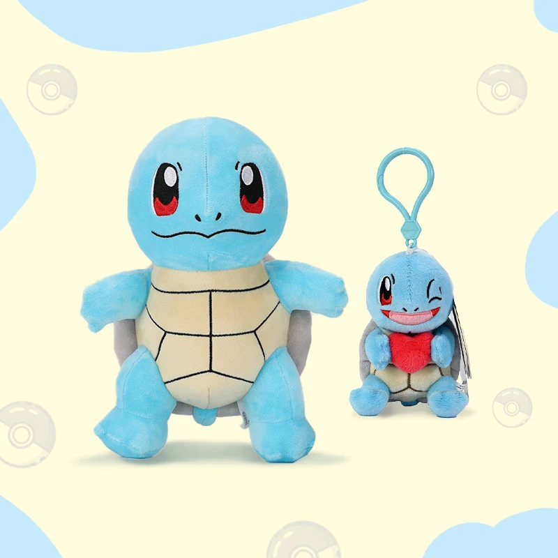 

Плюшевая игрушка Pokemon Squirtle, подвеска на рюкзак, мультяшная и милая детская игрушка, аниме, мягкая кукла, брелок, подарок на день рождения