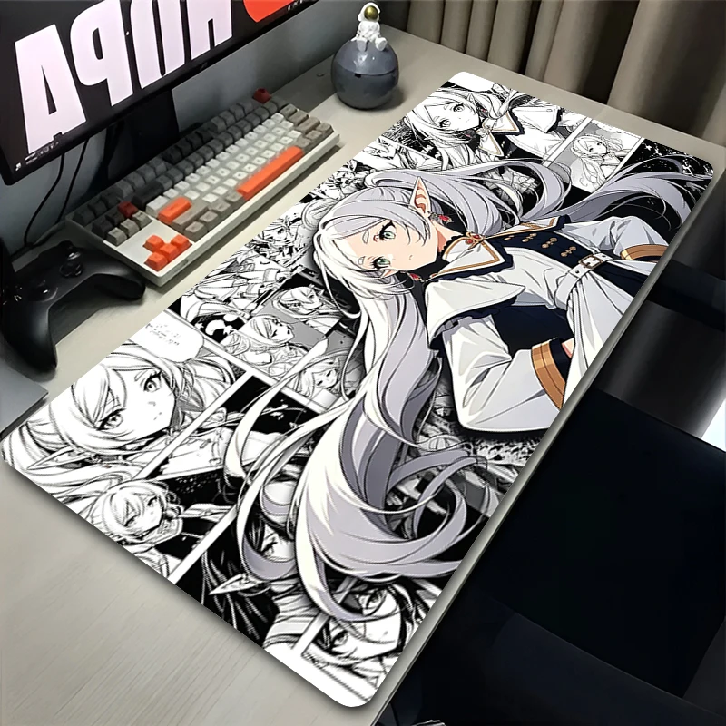 Mouse Pad Gaming Desk Mat Frieren At The Funeral Anime Mouse Mat Laptop Keyboard Pad PC Gamer Rug Office Mousepad Home Table Pad