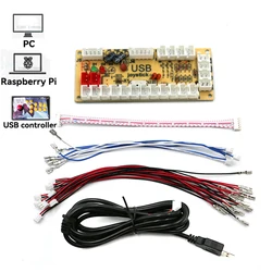 Zero Delay USB Board Encoder With Cable For PC Raspberry Pi TV Box One Player Arcade Game SANWA Joystick Button Controller DIY