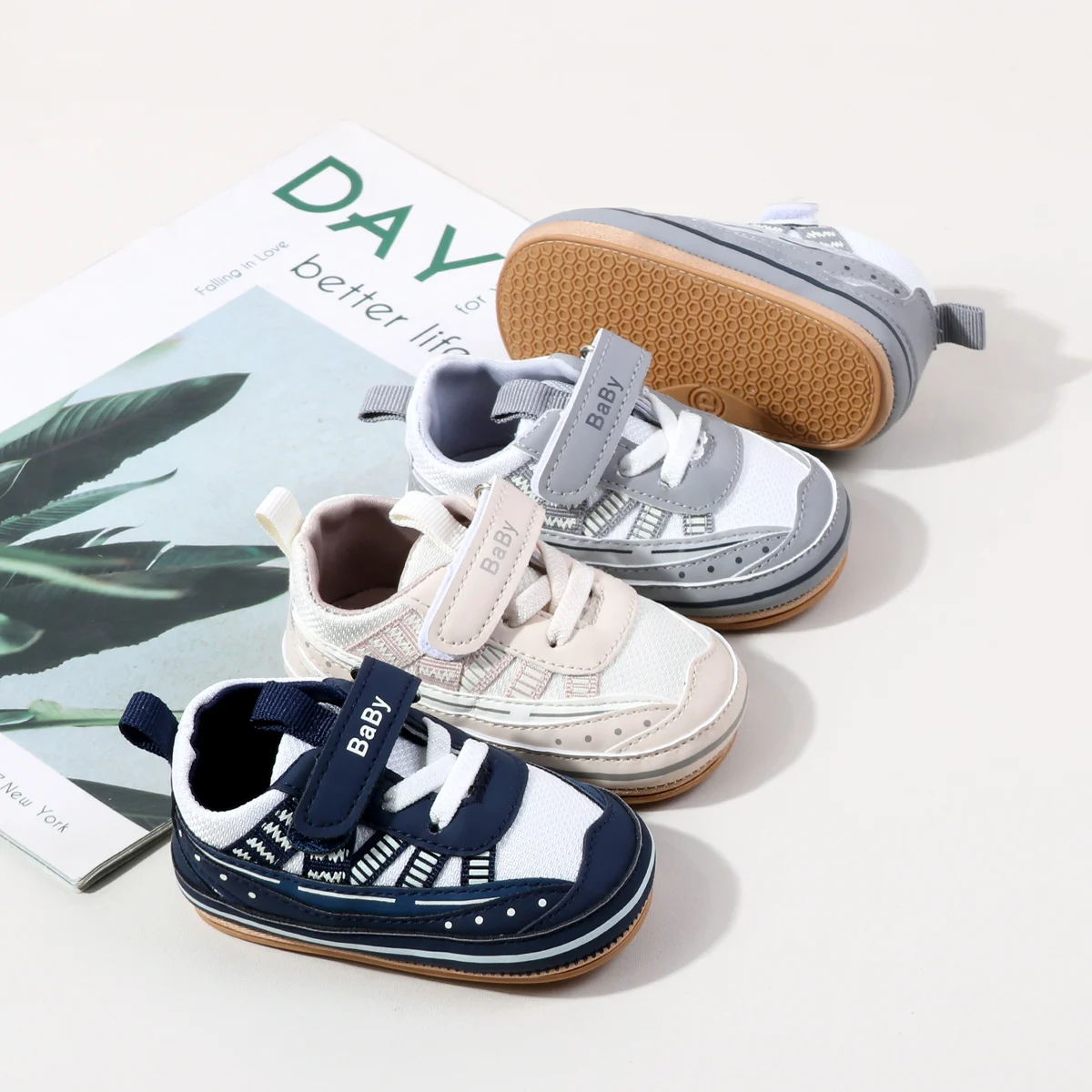 Three Colors Baby Unisex First Walking Toddler Shoes For 0-18 Months Spring And Autumn Fashion Design Baby Boys And Girls Shoes