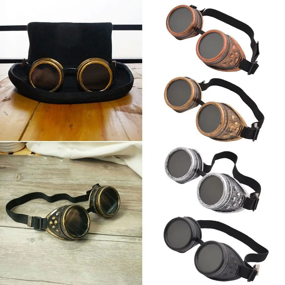 New Halloween Costume Cyber Goggles Vintage Victorian Cosplay Punk Glasses Goth Cosplay Steampunk Goggles Glasses Cycling