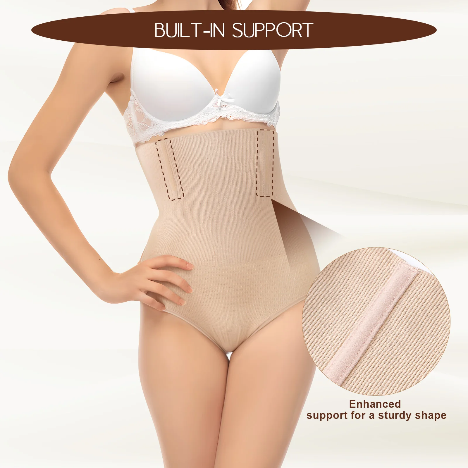 

High Waisted Shapewear Women Girdle Postpartum Belly Pants Hip Lift Shaping Shorts Waist Slimming Body
