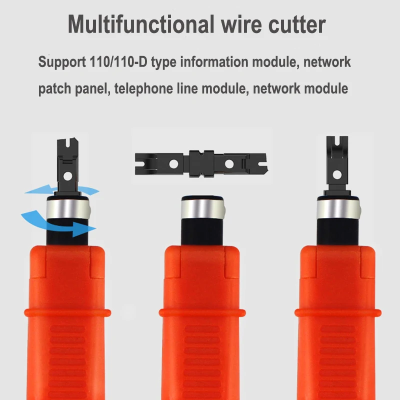 OULLX 314B Wire Stripping Strippe RJ11 RJ45 Telecom Phone Wire Cable Punch Down Network Tool Kit Repair Install Crimping Tool