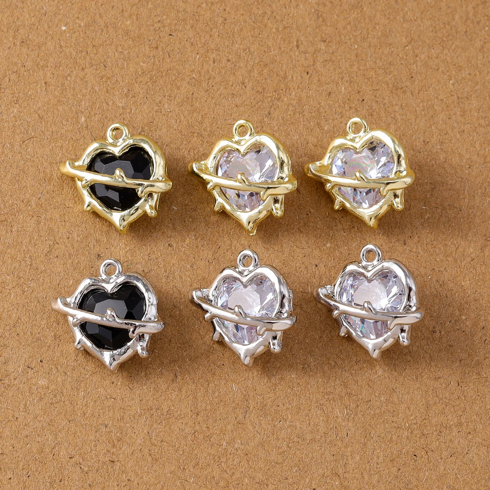 5 قطعة 17*16 مللي متر شيك كريستال تشيكوسلوفاكيا الحب القلب Charms المعلقات ل قلادة سوار أقراط DIY بها بنفسك صنع المجوهرات اكسسوارات لوازم