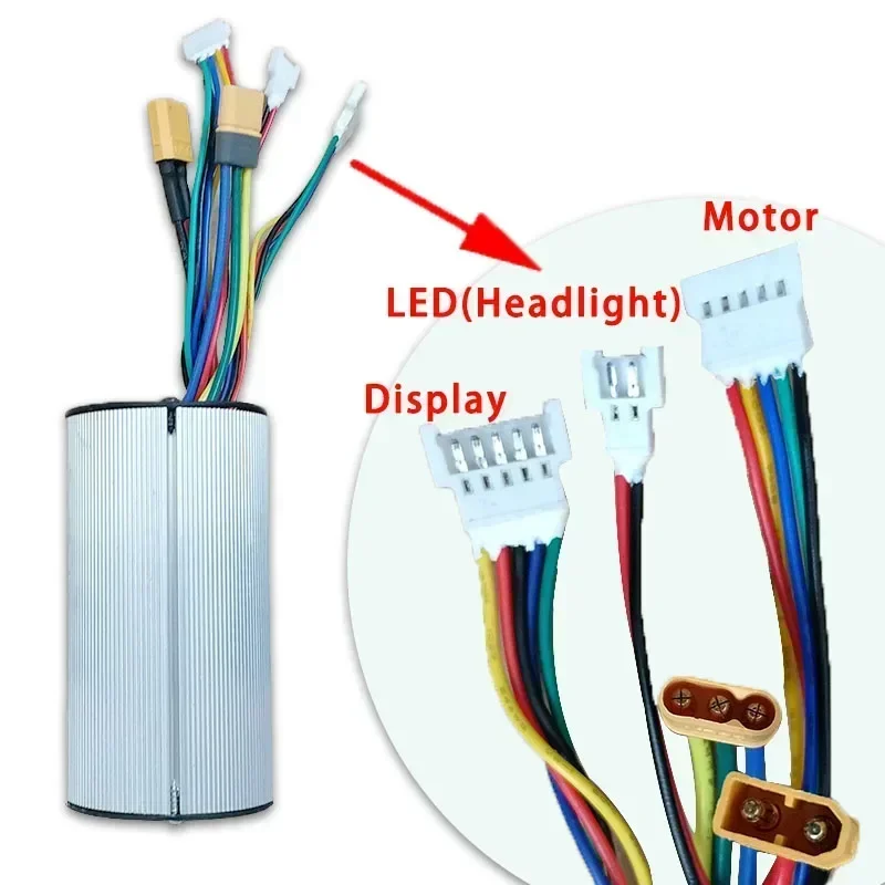 Electric Scooter Controller with Display, Accelerator Scooter Replacement, LCD Monito Repair Part, 24V, 250W, 12A, 13A, 6.5 inch