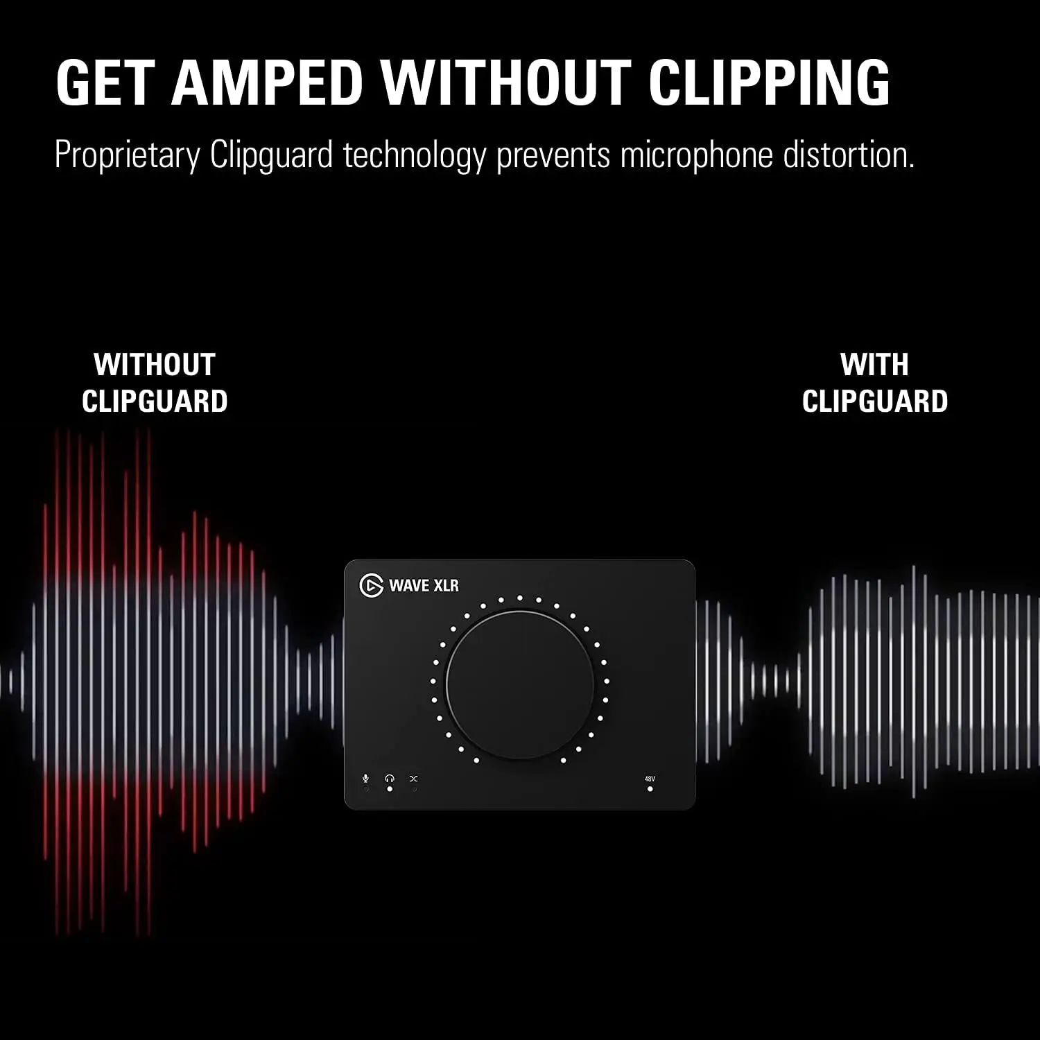 Elgato Wave XLR - جهاز مزج الصوت ومضخم 75 ديسيبل لميكروفون XLR إلى USB-C، برنامج الخلط الرقمي Ap-to-Mute للبث