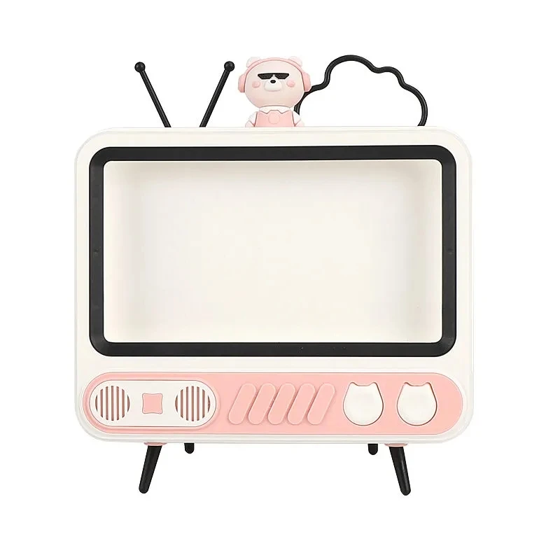 Lovely Television Style Phone Holder, Universal Smartphone Stand with Atmosphere Light, less than 6.5 inch Mobile Phone