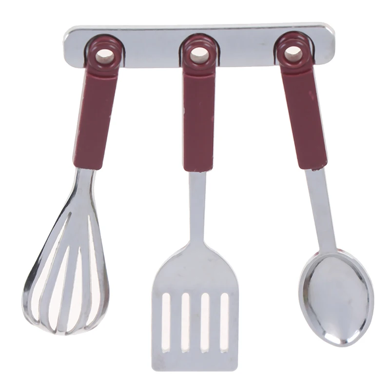 Un ensemble d\'ustensiles de cuisine miniatures 1:12, outils de cuisine, accessoires pour maison de poupée