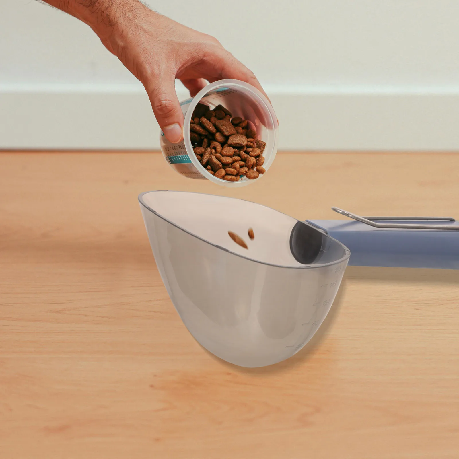 

Scoops for Food Pet Spoon Measuring Cup Pets Stainless Steel Belt Dog Scooper