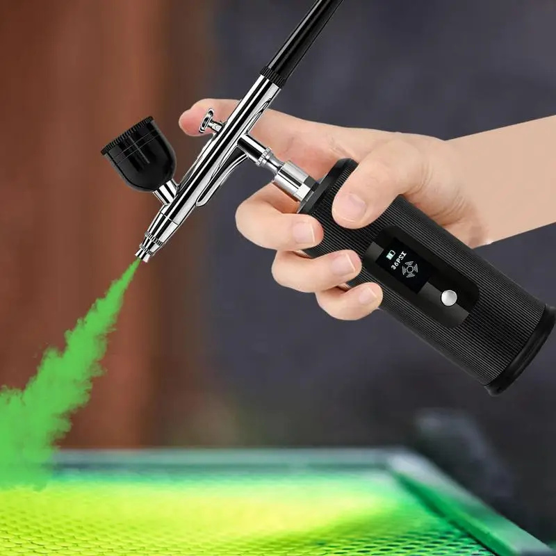 Handheld Airbrush Portable Rechargeable Airbrush With Compressor Double Action Spray Gunn For Face Beauty Nail Art Tattoo Craft