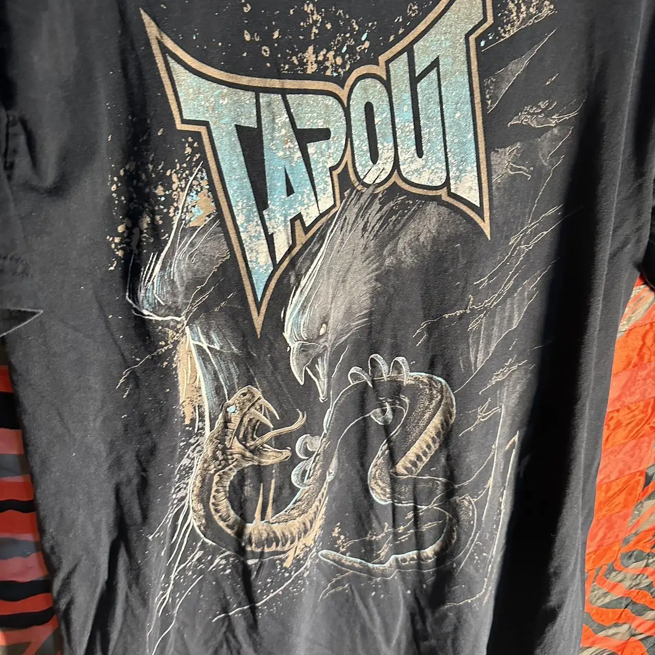 Tapout T Shirt Y2K Hip Hop Eagle Graphic Letter Print Oversized TShirt Mens Punk Rock Round Neck Cotton Short Sleeve Tops