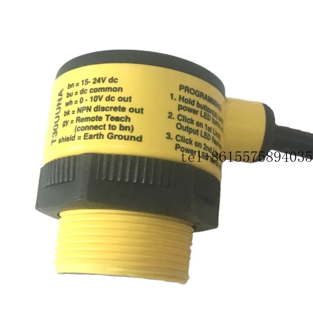 Ya, Spesial Akhir Tahun Diskon Besar NPN T30UUNA 55989 Sensor Ultrasonik dengan Kepala Ulir 30 mm Jangkauan Deteksi 150 mm hingga 1000 mm