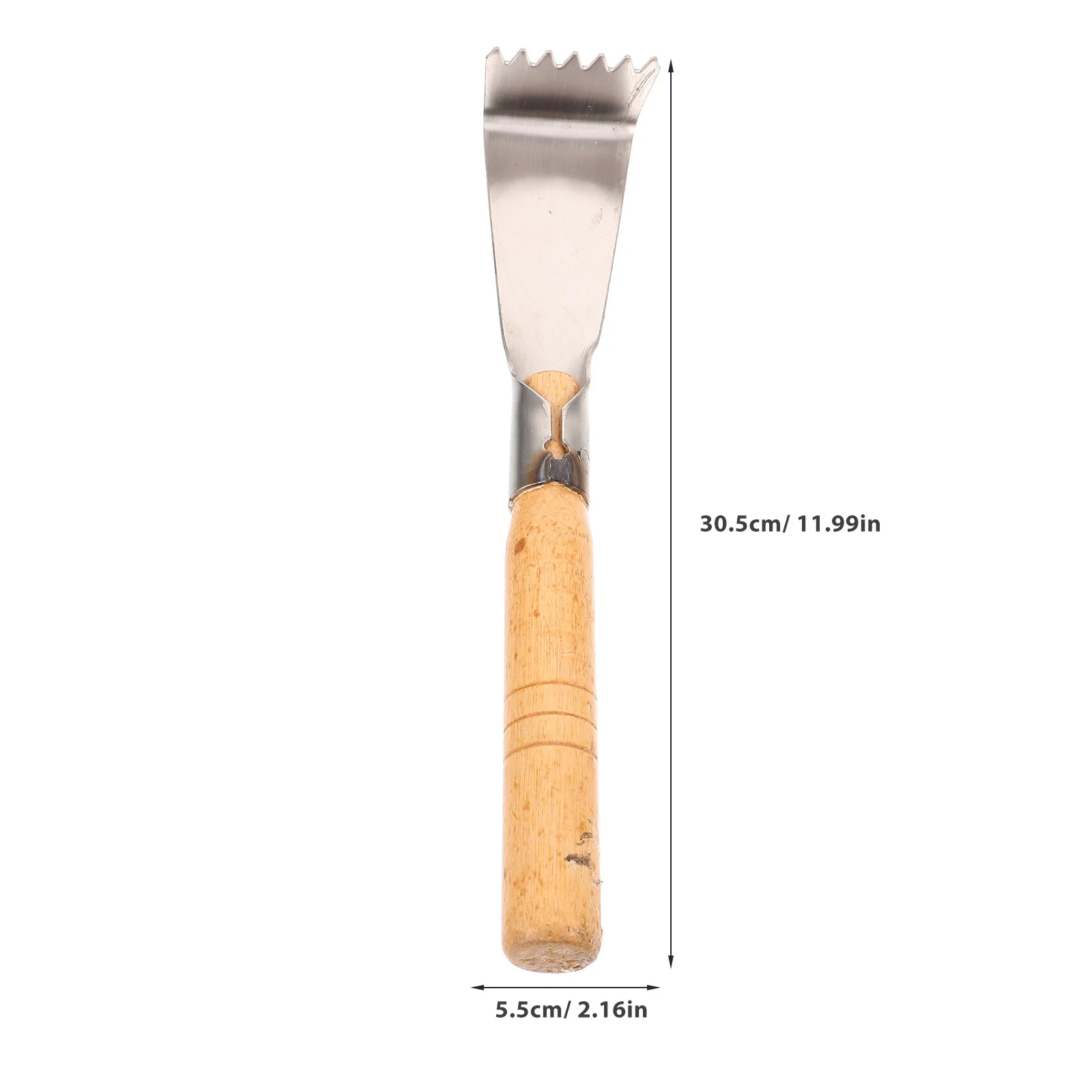 مقبض خشبي مجرفة حديقة من الفولاذ المقاوم للصدأ مجرفة خضروات مجرفة يدوية أداة مريحة لزراعة الحفر وإزالة الأعشاب الضارة والبستنة #3