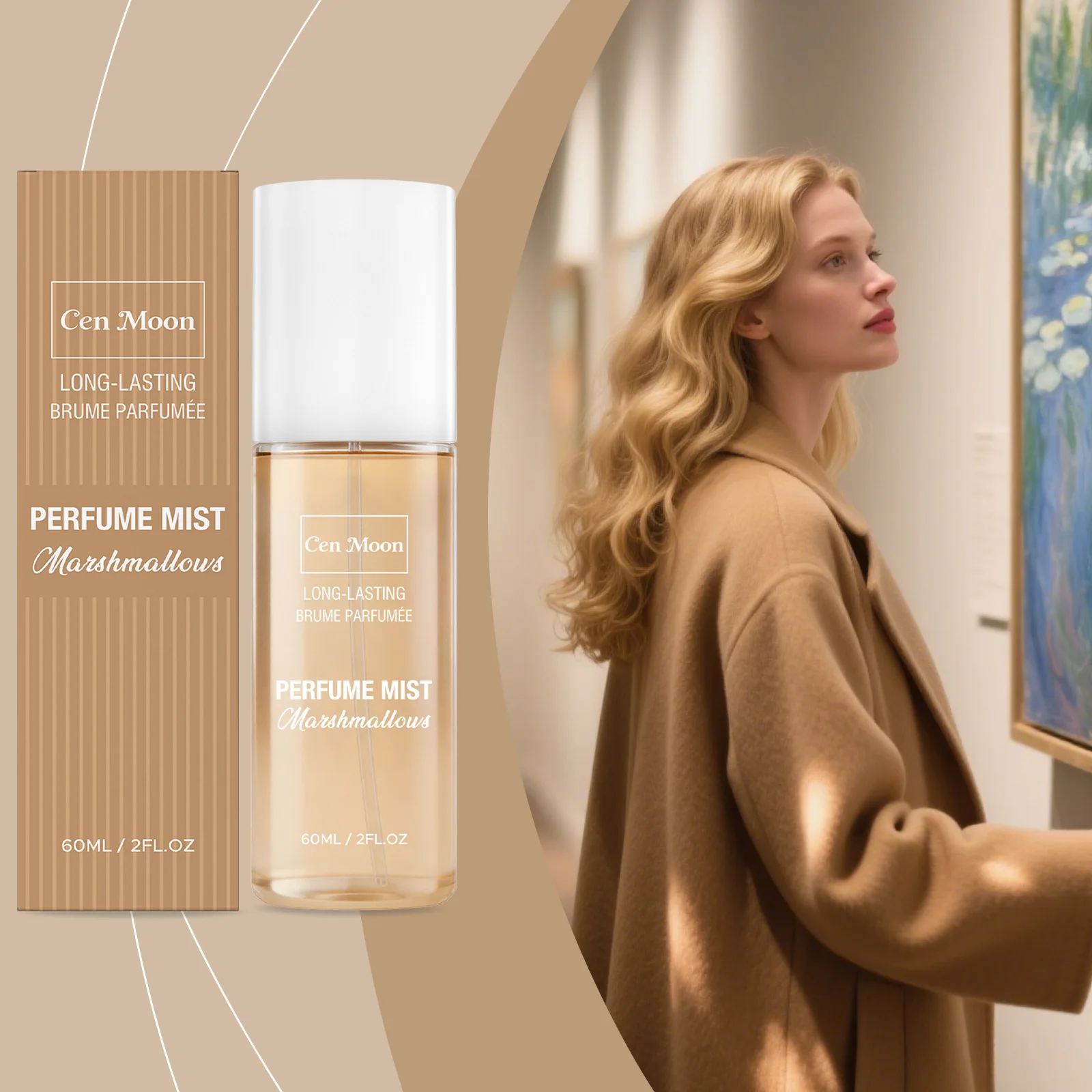 

60 мл парфюмерной воды Marshmallow Caramel, роскошный аромат, стойкий запах, парфюмерная вода для женщин, оригинальный парфюмерный бренд для свиданий.