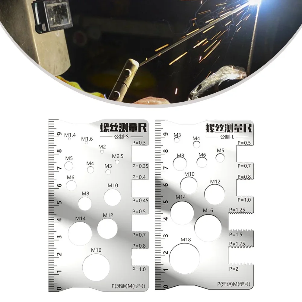 Portable Screw Measurement Device 100*58.3mm 3.93*2.29in Screw Measuring Tool Home Repair Tool Lightweight Measuring Tool