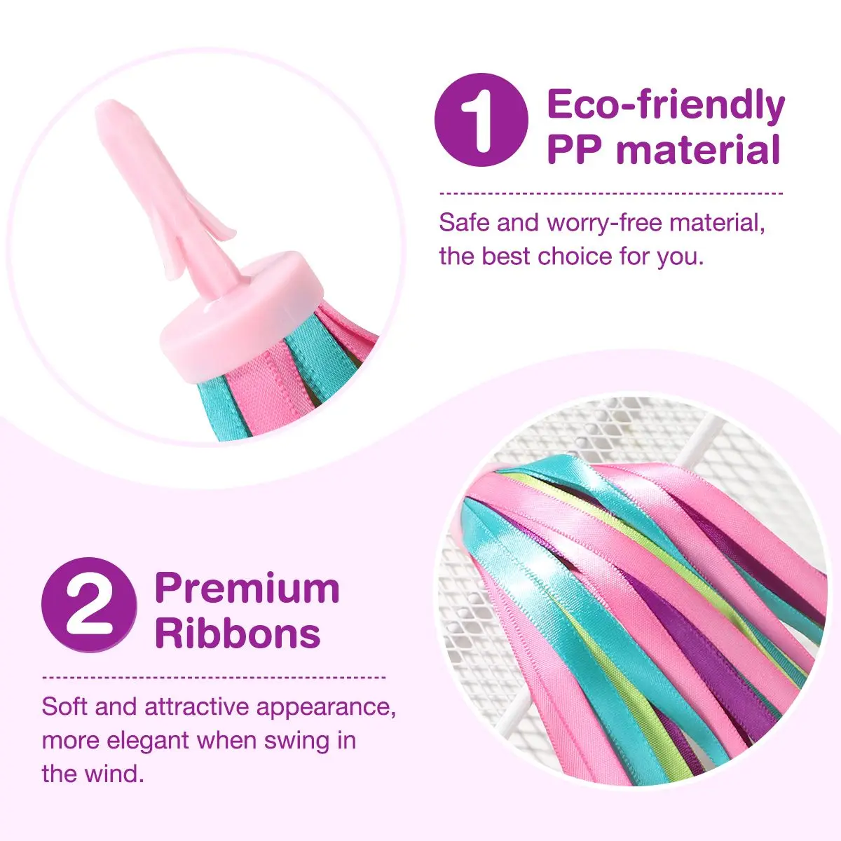 

Children's Bicycle Handlebar Streamers 2 Pcs Sparkly Ribbon Tassels Accessories Kids Bike Tricycle Scooter Decorations