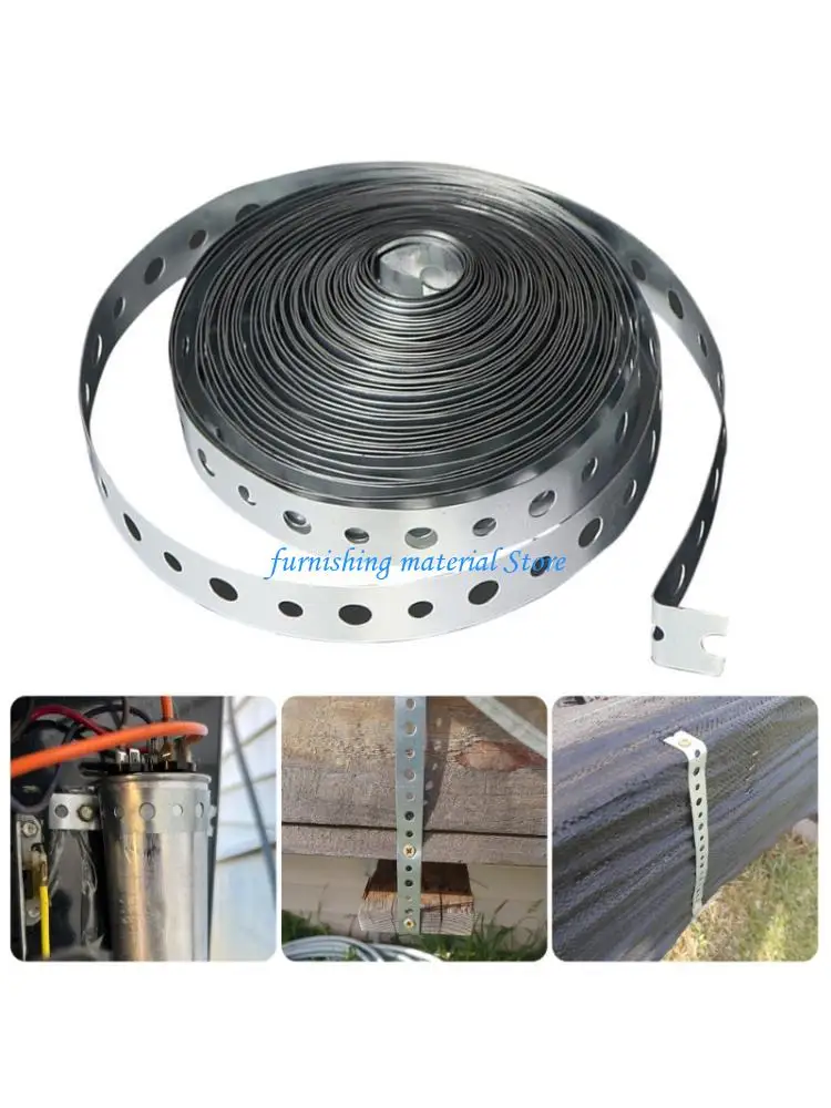 Y5GD 15m Galvanized Metal Strapping Punched Holes Metal Strap for Pipe Support