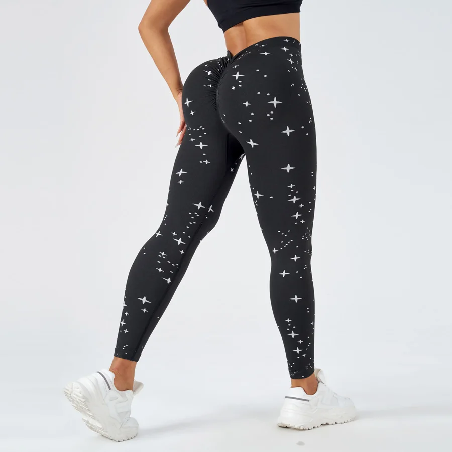 Trendy Starry Sky Sportswear Woman Gym Yoga Pants Seamless High Waist Women Sports Leggings Tummy Control Squat-Proof
