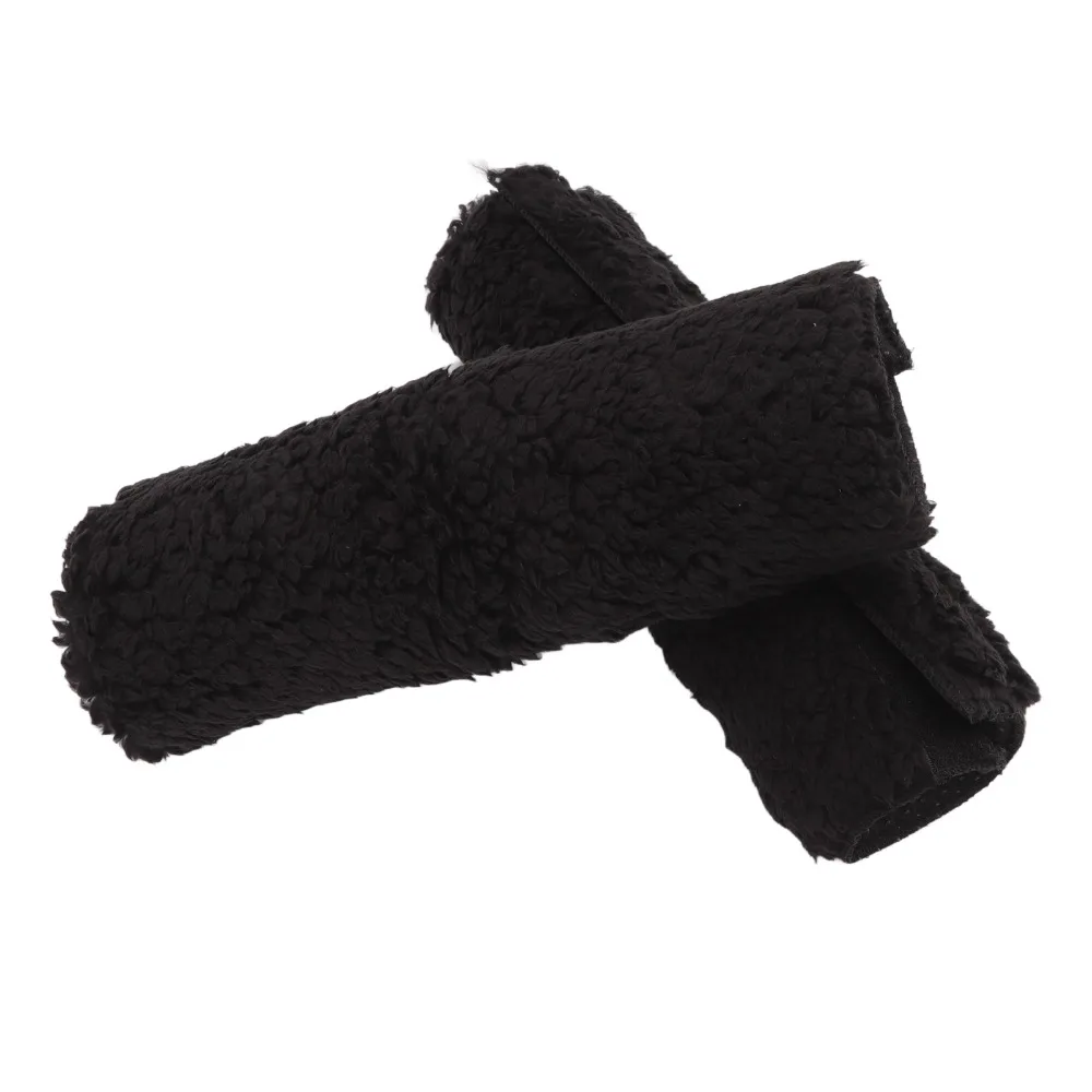 2Pcs Washable Sherpa Armrest Cover Thickened Warm Armrest Pad Non-Slip Seat Accessory Wheelchair