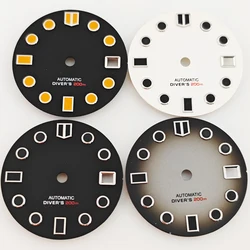 28.5mm sterile dial black white watch dial fit NH35 movement fit 3 o'clock crown 3.8 o'clock crown