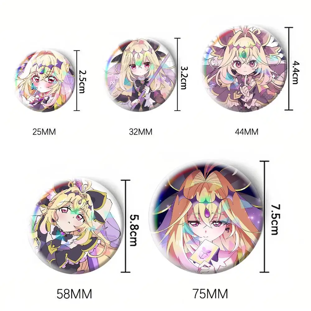 Cure Arcana Shadow Moria Luluka 75mm 58mm 44mm 25mm Brooch Backpack Hat Pins Accessories Toys Badge