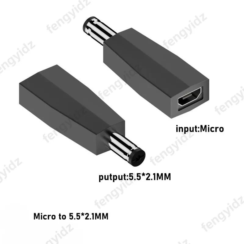 1pcs Type C / Tablet Micro USB 2.0 to DC 5.5x2.1 mm Power Jack Adapter Plug USB C to DC 5.5*2.1 mm Power Connector Adapter 5V