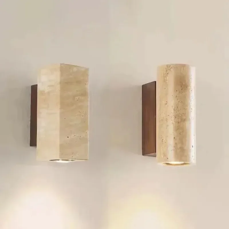 

Simple style bedroom bedside wall lamp Japanese yellow stone staircase atmosphere corridor passage light