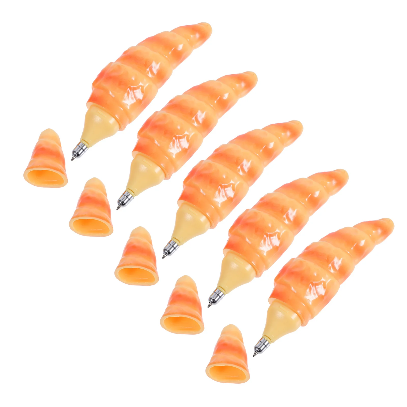 

5Pcs Realistic Bread-Shaped Ballpoint Pen Creative Cute Stationery Supplies for Kids Students Office School Tools