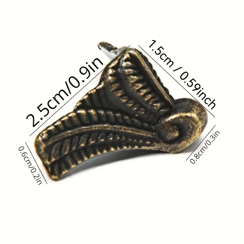 20PCS Antique Box Bracket Antique Corner Protectors Jewelry Box Decorative Leg Corner Bracket Wooden Case Feet Leg ﻿