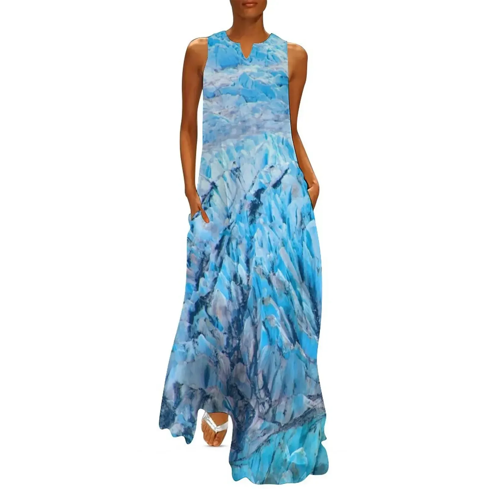 

Blue Glacier Ice, Alaska Long Dress Long dress Elegant gowns prom dress women's clothing trend 2025