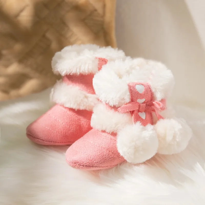 Winter Toddlers Plush Boots for Girls New Soft Hairball Children's Short Boots Warm Furry Hairy Kids Fashion Causal Ankle Boots