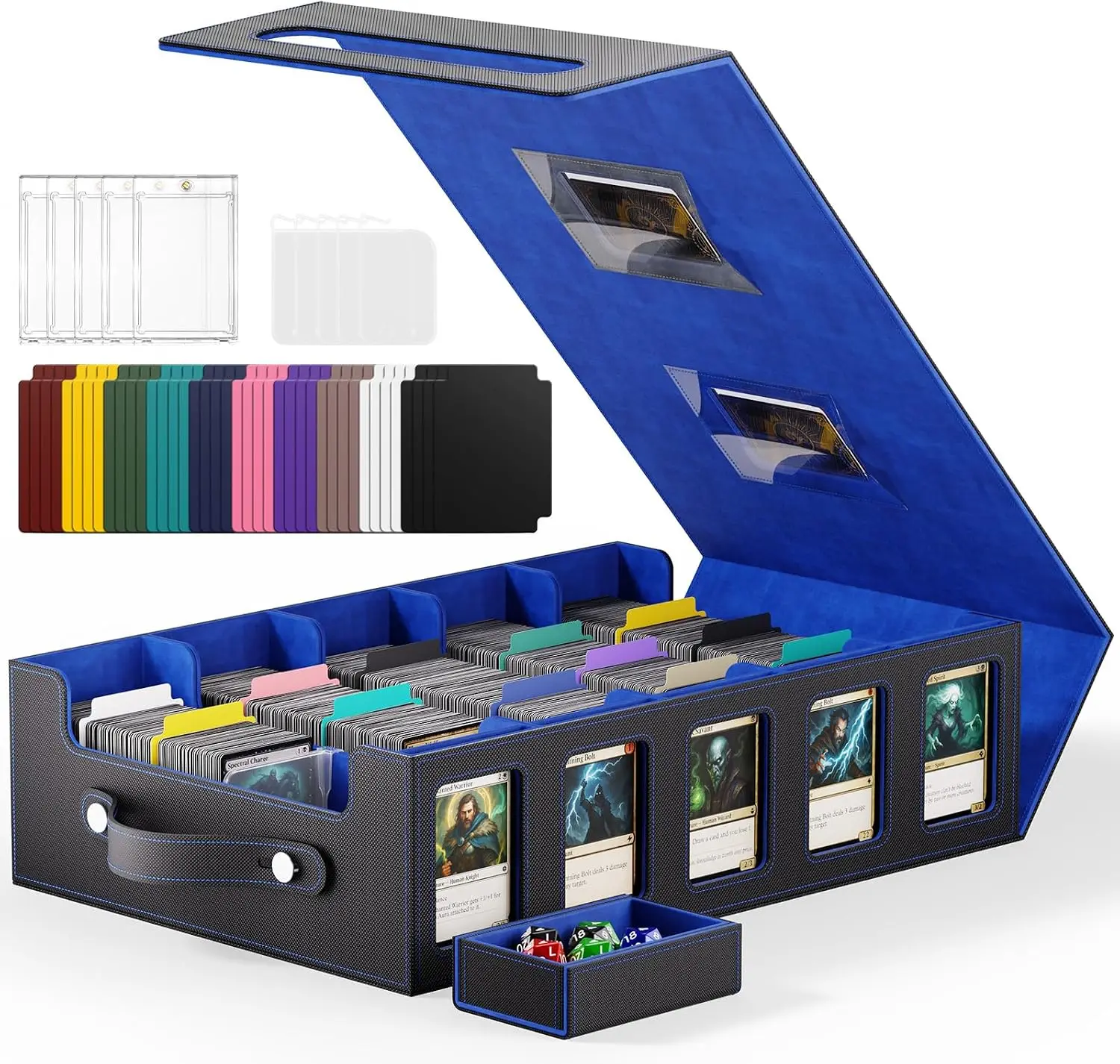 Set card storage box, 4300+ for MTG tcg card box sports card storage card storage box with magnetic cover.