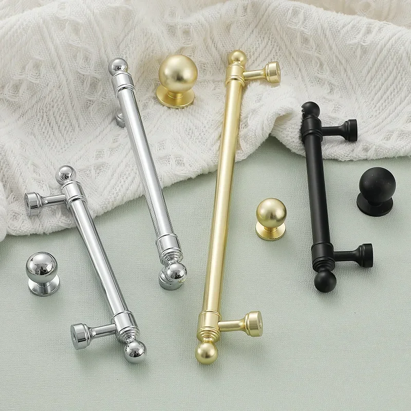 Modern Minimalista Kitchen Cabinet Door Handles, Nordic Drawer Knobs, American Alças de alumínio para móveis