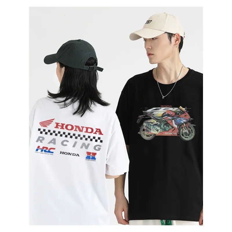 

Мотоциклетные костюмы Honda с короткими рукавами, крутые и стильные мотоциклетные костюмы Honda, свободные, удобные, модные и элегантные топы