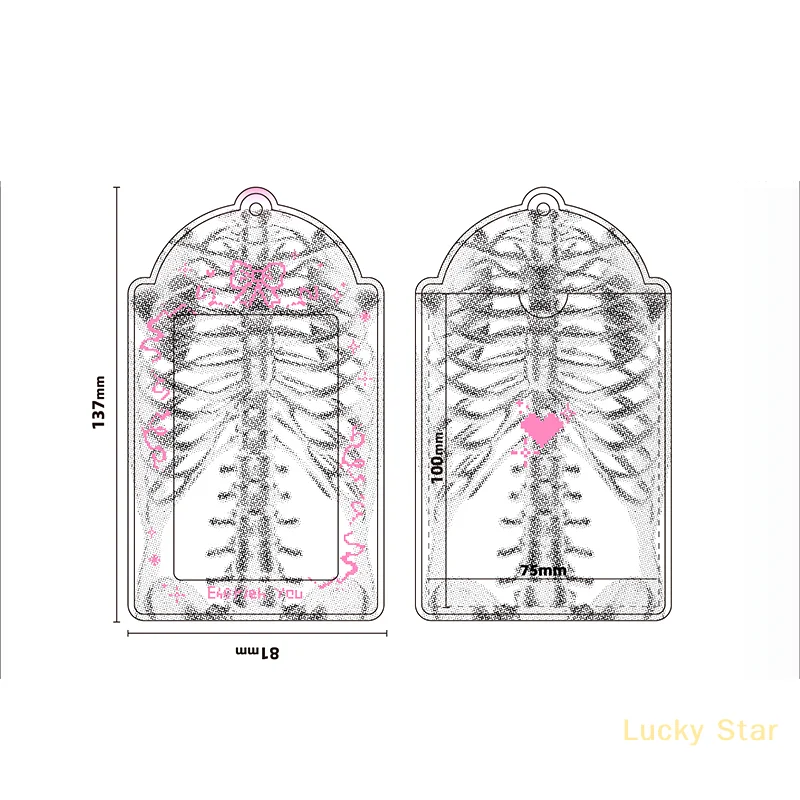 Pixel Style Kpop Photocard Holder ID Badge Holder Student Bus Card Protective Photo Sleeves Fashion Bowknot Photo Card Holder