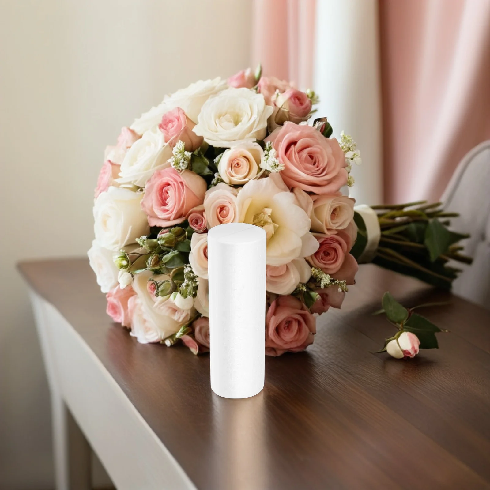 

6Pcs Floral Foam Cylinder Tubes White Foam Rods Easy Crafting Materials for Flower Arrangements DIY Home Decoration
