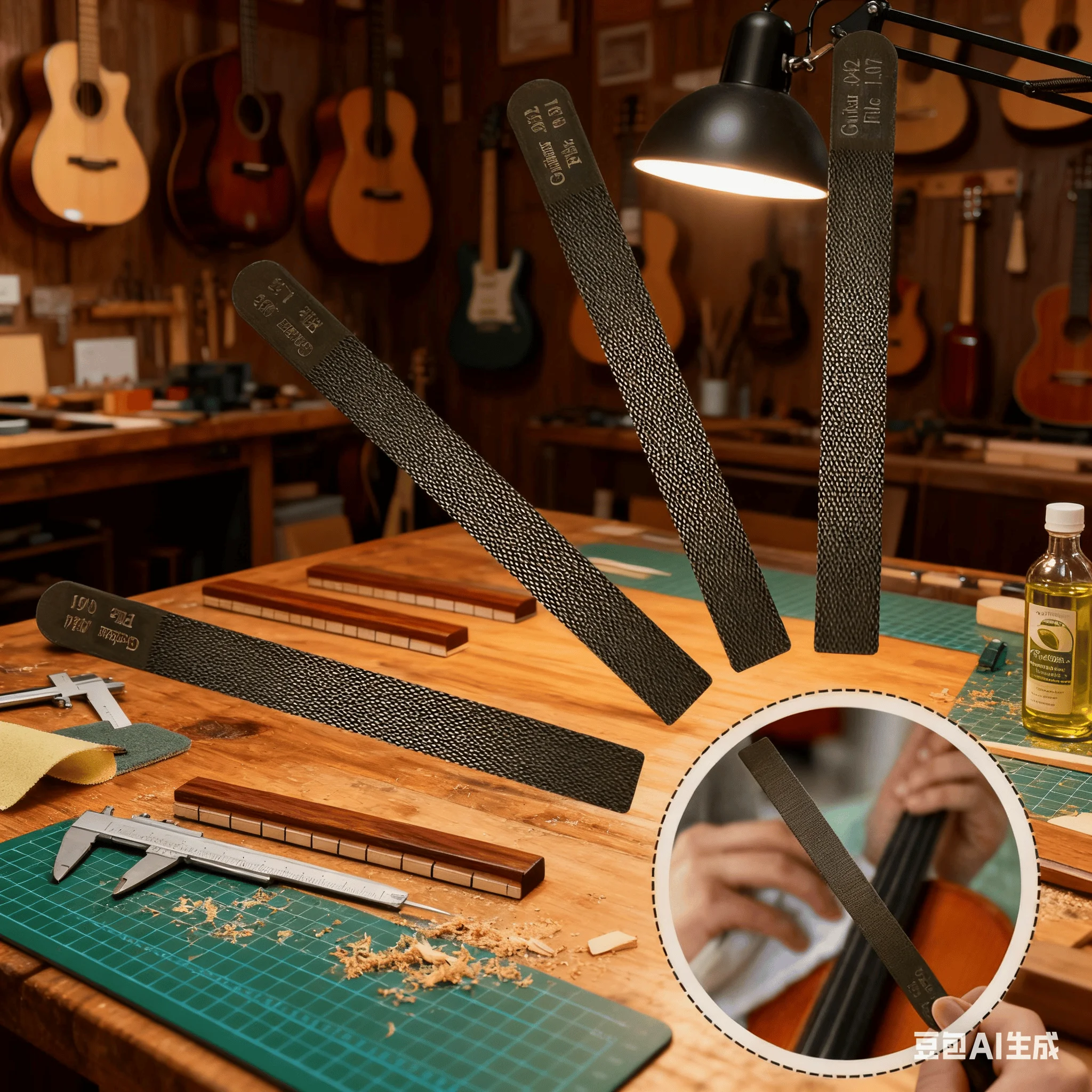 1PC Guitar Nut Files Fret Crowning Slot To Make Guitar Frets Smooth Stringed Instruments Luthier Repair Grooving Tool