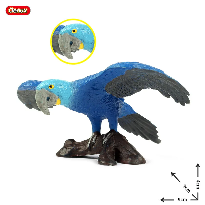 9*9*4CM children solid simulation bird parrot model ornaments spread wings parrot figure animal world toy