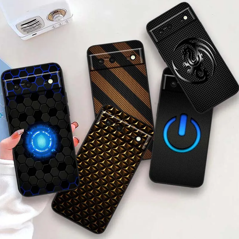 

carbon fiber pattern Phone Case For Google Pixel 10 9a 9 8A 8 7 7A 6 6A Pro XL 2024 5G Black Soft TPU Silicone
