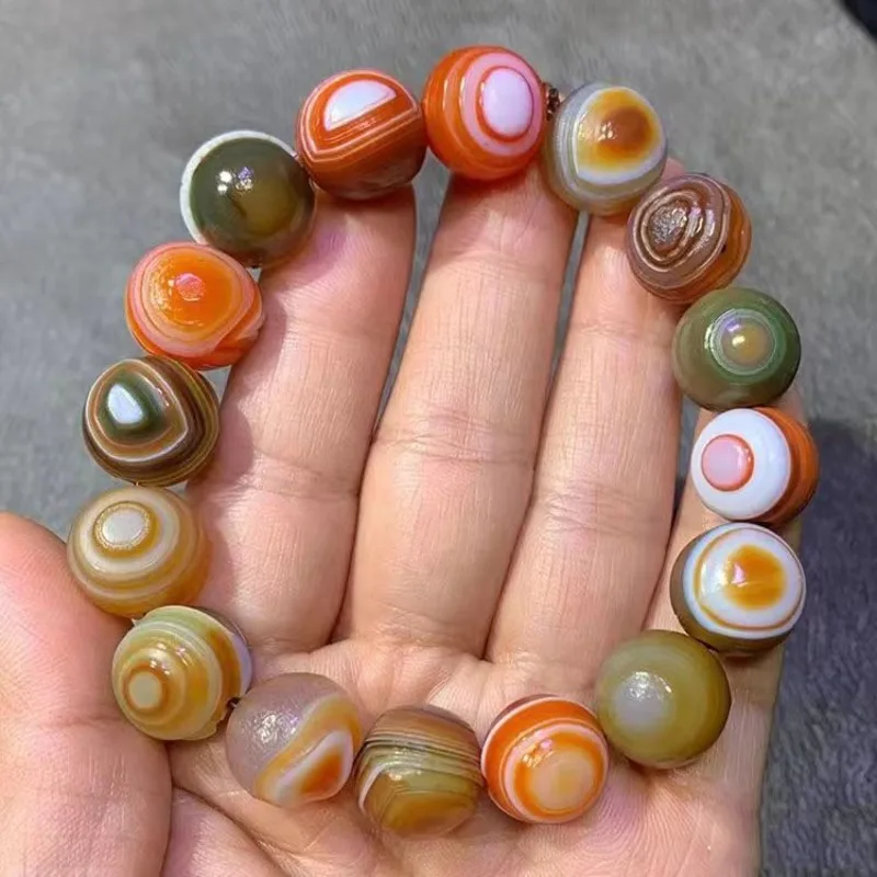 Natural Agate Gobi Stone Alxa Wrapped Silk Eye Stone Hand String Agate Raw Hand String jade bracelet bangle bangles