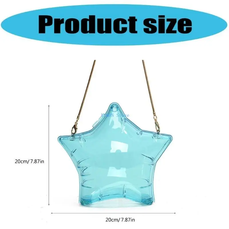 D0UD PVC Star Evening Clutch Purse for Women and Girls Unique Crossbody Shoulder Bags for Prom Wedding Prom Parties